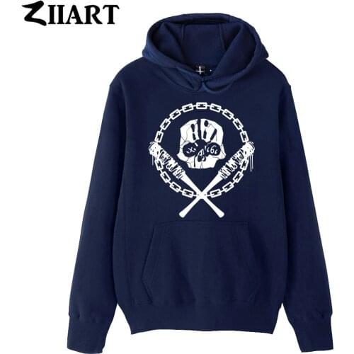 Walking Zombie Dead Skull Head Devil 666 Rose Bloody Hand Girls Woman Hoodie Couple Clothes Autumn Winter Fleece ZIIART