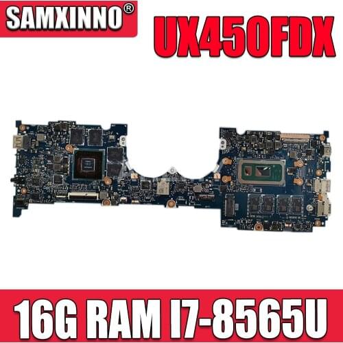 UX450FDX motherboard For ASUS UX450FDX UX450FD UX450F laptop Mainboard mainboard tested W/ 16G/I7-8565U (V4G) GPU