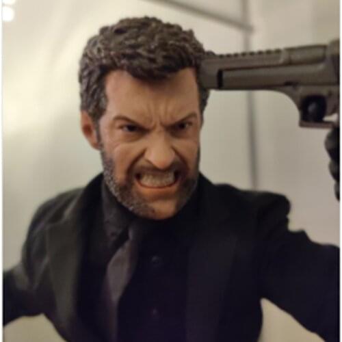 1/6 Wolverine Head Carving Model Male Angry Wolverine Head For 12 inch TBLeague Male Figure body dolls