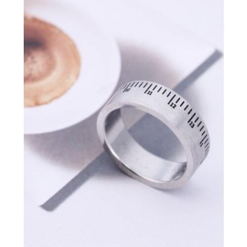 MOREDEAR 8mm Titanium Vintage Ring number Rings For Men and Women 316L Stainless Steel Charms