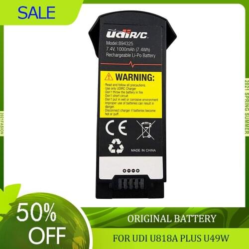 Original Battery for UDI U818A PLUS U49W U49C AA818 RC Drone Quadcopter Spare Parts 894325 7.4Wh 7.4V 1000mah LiPo Battery