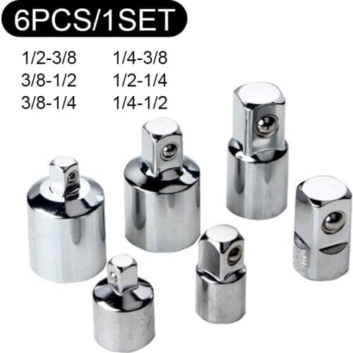 1/4" 3/8" 1/2" Ratchet Wrench Adapter Chrome Vanadium Steel Sleeve Adapter Drive Socket Converter Wrench-sleeve Joint Converter