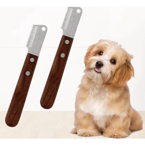 Professional Pet Hair Removal Comb Dog Brush Grooming Tools Schnauzer Show Dog Hair Lint Shedding Trimmer Comb Pet Supplies