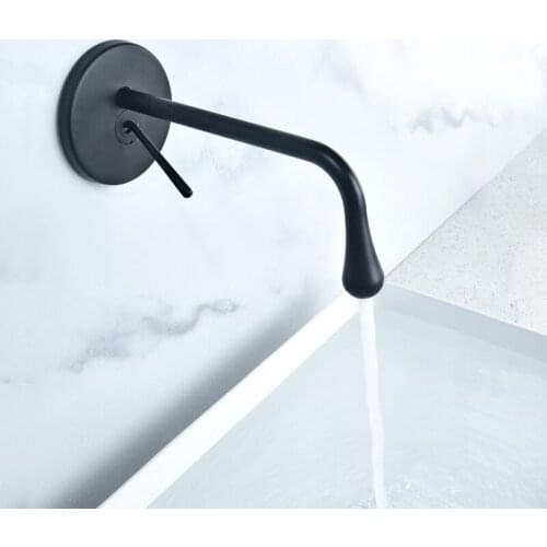 Black mattresses hidden faucet from the bowl only brass handle bathroom faucet mixer cold and hot water from the tub faucets