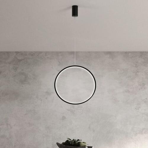 Modern Circle Pendant Lamp Creative Single Head Hanging Lights For Bar Kitchen Fixtures Dining Room With Led Indoor Lighting