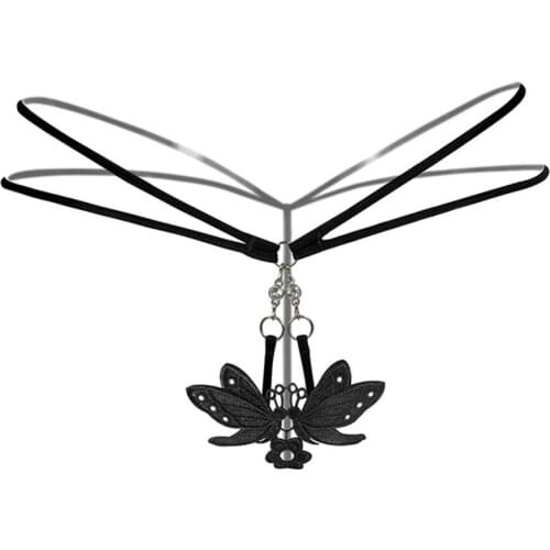 Crotchless Sexy panties for women hollow out thongs elastic strap underwear G-String Erotic lingerie ladies intimate underpants