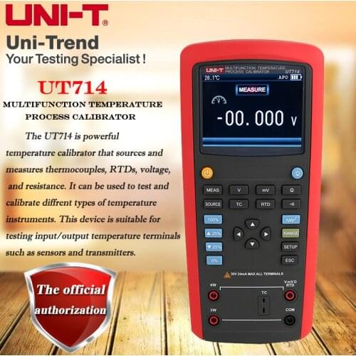 UNI-T UT714 high-precision thermocouple Multifunction Temperature Process Calibrator; temperature calibration source table