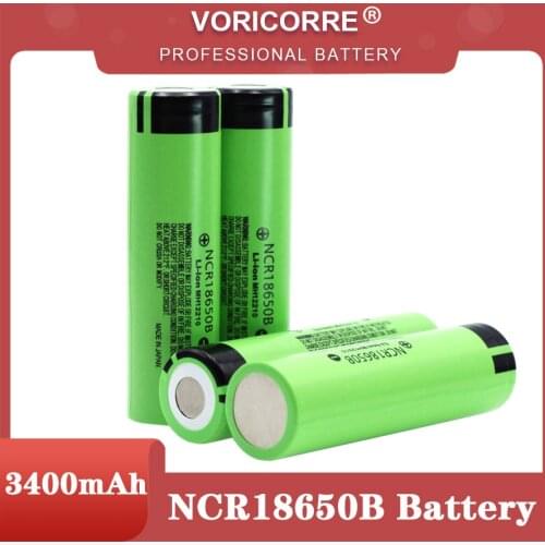 VariCore New Original 18650 NCR18650B Rechargeable Li-ion battery 3.7V 3400mAh For Flashlight use