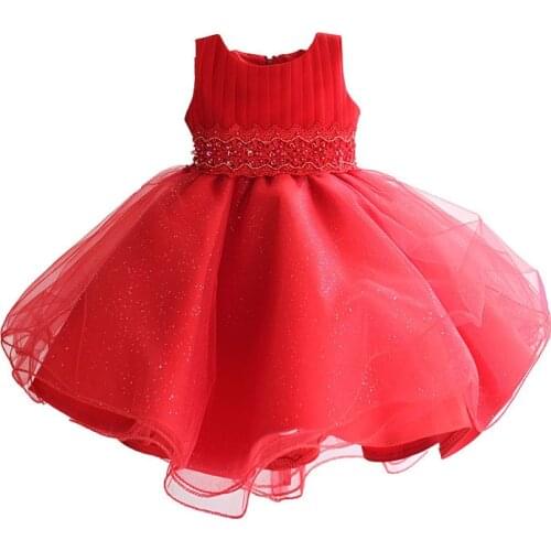 4 Color Pearl Sashes Blue Puched Girls Party Dress for Birthday Wedding Festival Vintage Lace Kids Girls Dresses 3-18M
