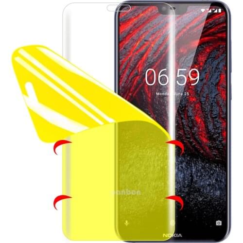 Screen Protector Film for Nokia 9 8 Siriocco 8.1 3.1 5.1 Plus X5 6 6.1 Plus X6 7 Plus 7.1 X7 Nano Hydrogel Protective Film