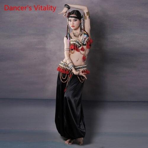 Women tribal skirt Sexy hand made tribal belly dance clothes woem lady tribal clothes bra belt trousers costumes