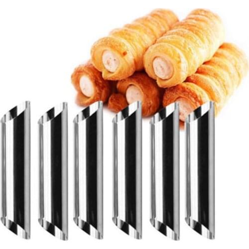 12PCS Cannoli Forms Cake Horn Mold Stainless Steel Cannoli Tubes shells Cream Horn Mould Pastry Baking Mold