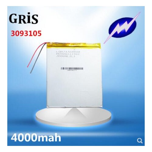3.7V polymer lithium battery 4000mAh ultra-thin large capacity DIY Tablet PC 3093105 battery