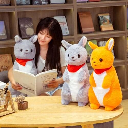 45/60cm Cartoon Baby Kangaroo Animal Plush Toy Standing Stuffed Animal Doll Plush toy for Children birthday gift