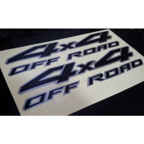 Car Decals 4x4 OFFROAD BLACK MATTE SILVER 15'' for SUV Truck Vinyl Sticker 2Pcs set CF717