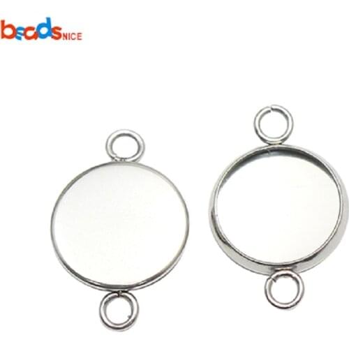 Beadsnice Stainless Steel Jewelry Pendant Blank Pendant Base Photo Frame Diy Jewelry Making 36622