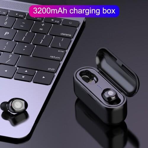Bluetooth 5.0 Wireless Earphone F9 In-ear Headphone IPX7 Smart Touch Hifi Sound Earplugs Earphones Portable Sports Hands Free