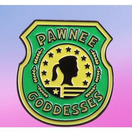 Parks and Rec Leslie Knope TV Show Club Enamel Lapel Pin Stocking Stuffer Christmas Gift brooch