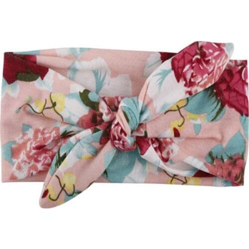 Emmababy Newborn Toddler Boho Headband Ribbon Elastic Baby Headdress Kids Hair Band Girl Bow Knot Headwear Newest Fashion