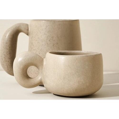 European Ceramic Coffee Mug Original Water Big Tea Funny Mugs Espresso Large Creative Breakfast Cereal Ear Handle Design Cups