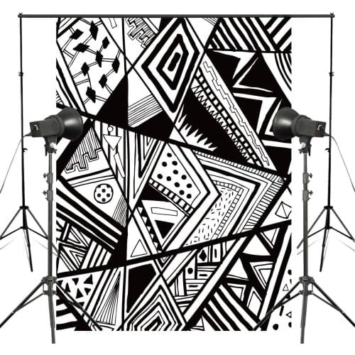 Graphic Pattern Photography Backdrops Black White Background Studio Props Wall Photography Background 150x220cm