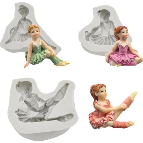 Ballet Girl Mould Silicone Mold Fondant Cake Decorating Tool Gumpaste Sugarcraft Chocolate Forms Bakeware