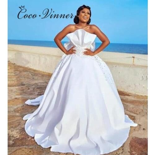 Quality Satin Wedding Dress Ball Gown With Crystal Beading Off shoulder Wedding Dresses Women Plus Size Bride Dress W0600