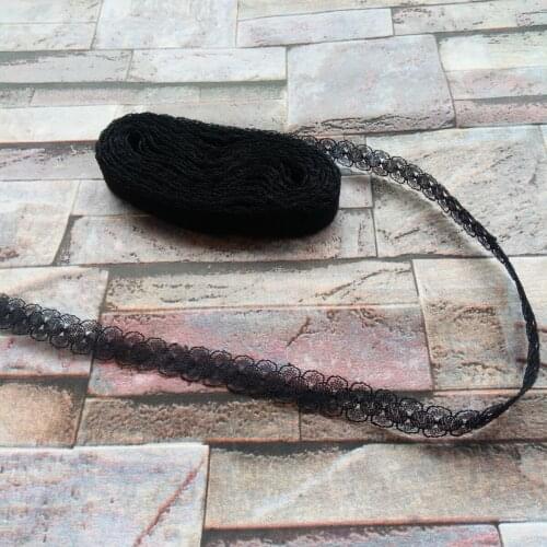 Beautiful Hot 10 yards 15mm Width Black Lace Ribbon Lace embroidery DIY Decoration For Clothes Sewing Accessories