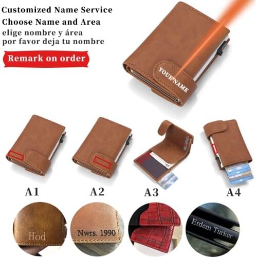 2020 Male Short Credit Card Holder Wallet Rfid Genuine Leather Card Holder Men Wallets Small Short Coin Purse Slim Magic Purse
