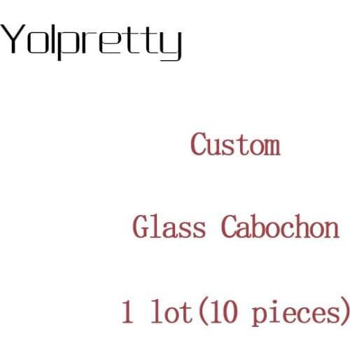 Custom! 10pcs Round 16mm 20mm 25mm 10*25mm Glass Cabochon Jewelry Making Semi Finished Jewelry omg