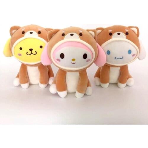 New 3 Styles 20Cm Cartoon Kawali Cinnamoroll My Melody Purin Dog Soft Cute Plush Dolls Anime Plush Toys for Girls Birthday Gift