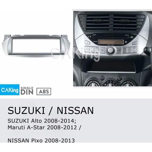 Single Din Car Fascia Radio Panel for Maruti A-Star 2008-2012 Dash Kit Install Plate Bezel Adapter Facia Cover Trim Console