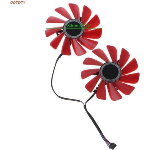 Cooling Fan for XFX RX 560D RX 570 RX 580 RS R9 285 390X 85MM 2PCS FDC10U12S9-C Graphics Card Cooling Fan 4Pin 12V 0.45A