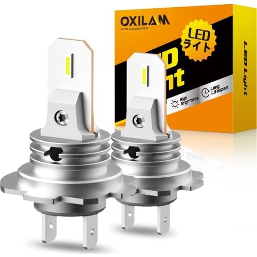 OXIALM 12000Lm Car Head Light Bulb H7 LED Fanless Motorcycle Headlight Wireless Mini Headlamp Automotive Fog Lamp 6500K White