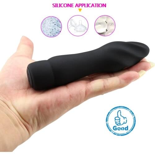 Realistic Dildo Mini Vibrator 10 Speed Silicone G Spot AV Magic Wand Waterproof Adult Sex Toy for Woman USB Penis Vibrator Black