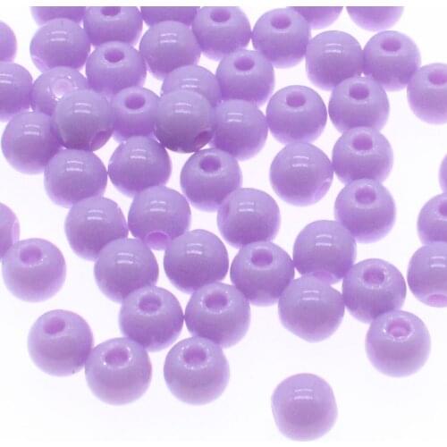 CHONGAI 200Pcs 6mm Light purple Color Acrylic Round Ball Spacer Beads For Jewelry Making DIY Jewelry Accessories For Handicrafts