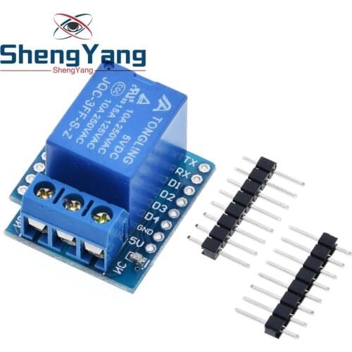 ShengYang 1 channel Relay Shield for Wemos D1 mini Relay Module Smart Electronics