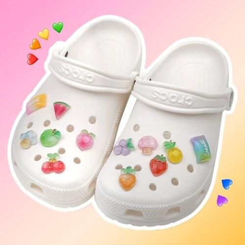 Cute Translucent Fruit Charms for Crocs DIY 2021 New Arrivals Croc Charms Designer High Quality Clogs Shoe Decorations Kids Gift
