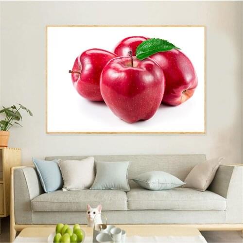Modern Decoration Home Red Apple Canvas Painting Wall Pictures for Living Room Kitchen Decor Food Poster Nordic Prints Diningroo
