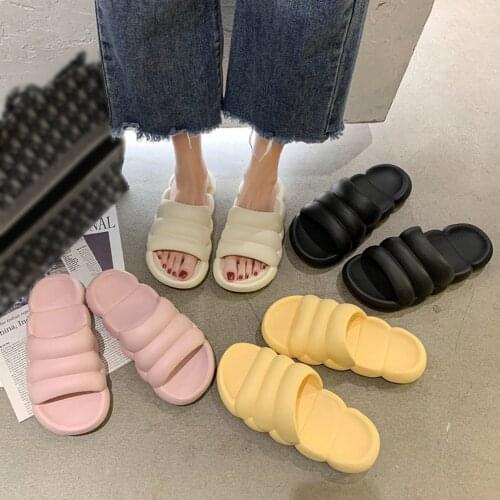 Slippers Women Men Summer Fashion Home Bathroom Sandals Thick Bottom Couple Slides Non-Slip Floor Indoor Shoes Unisex Size 36-41