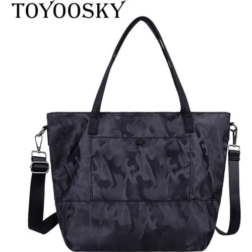 TOYOOSKY 2020 Fashion Women Shoulder Bag Nylon Oxford Waterproof Zipper Package Tote Large Capacity Travel Crossbody Bag