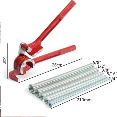 3in1 180 Tube Bender with 5pcs Spring Bending Pipe for Plumbing Copper Aluminum