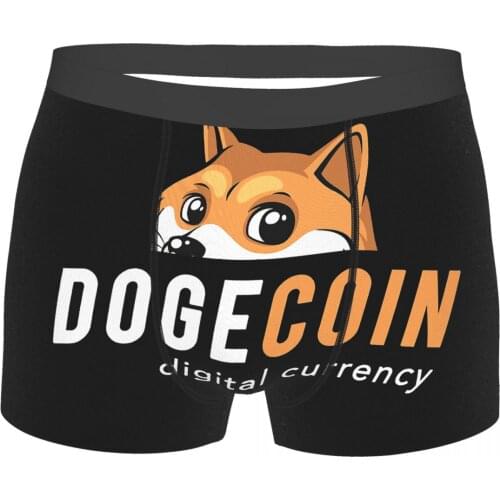 DogeCar Dogecoin Essential Underpants Breathbale Panties Male Underwear Print Shorts Boxer Briefs