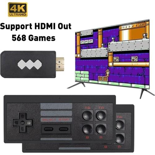 USB Wireless TV Video Game Console Classic Games Dual Game Controller Gamepad Handheld Mini Retro Video Console HDMI-compatible