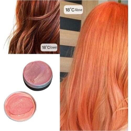 Temporary Temperature Color Changing Hair Dye Wax Mud Non-Irritating Easy to Clean Hairstyle Disposable Coloring Paste