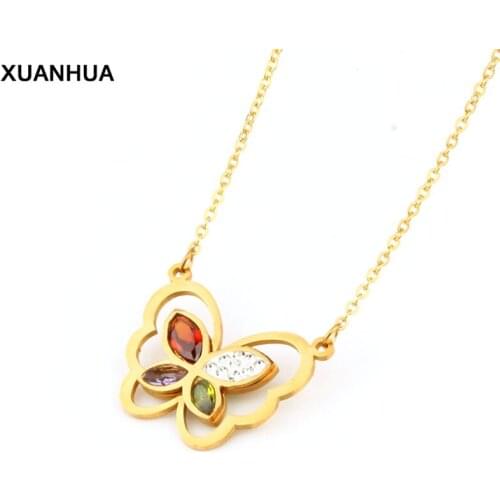 XUANHUA Necklace Women Jewelry Accessories Necklaces & Pendants Fashion Chain Choker Pendant Stone Valentines Day Gift Jewellery