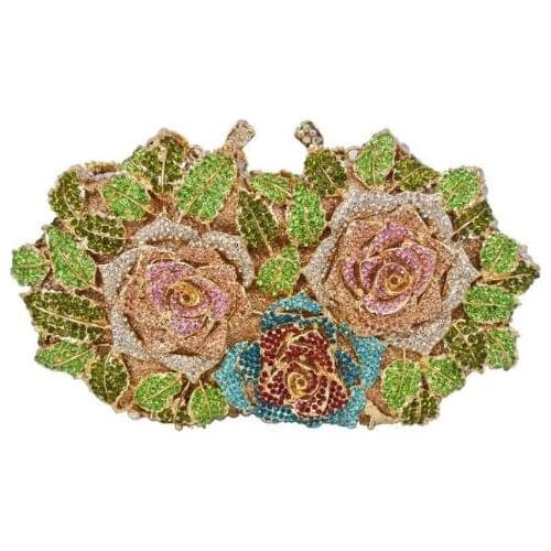 Lady Green/Purple/Blue Rhinestone Diamond Clutch Phone Shoulder Handbags Luxury Women Party Wedding Purse Evening Clutches Bags