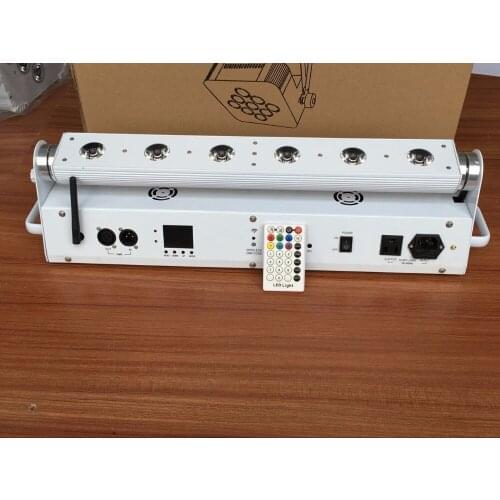 1UNIT 6PCS led battery&wireless RGBWAUV wall washer club party stage KTV dance bar liminaires theatre cyclorama illuminacion