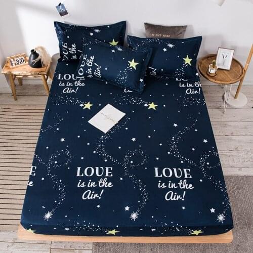 1PCS Student School Mattress Cover Household Multi-size Non-slip Protective Cover Mattress Cover Printed Bed Cushion Cover LD384