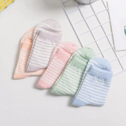 10 pcs Four Season Leisure Cotton Breathable Couples Socks Harajuku Funny Girls Boy Ankle Socks Hot Sale Refreshing Candy Color